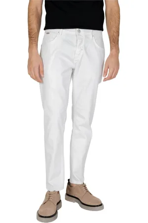 Antony Morato Homme, Jeans, Blanc, Taille: W36 Jean Blanc en Mélange de Coton à Fermeture Éclair