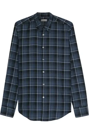 CANALI Homme, Chemises, Multicolore, Taille: S Chemise à Carreaux Classique Manches Longues