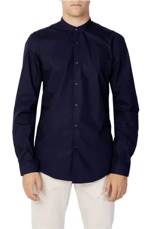 Antony Morato Homme, Chemises, Bleu, Taille: 3XL Chemise Bleue Col Mandarin