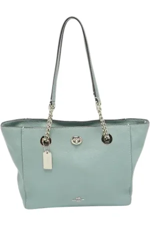 Coach Femme, Pre-owned, Bleu, Taille: ONE Size Pre-owned Cuir sacs-ports-paule
