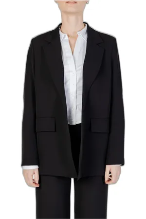 SANDRO FERRONE Femme, Vestes, Noir, Taille: 40 FR Blazer Noir Col Revers Printemps/Été