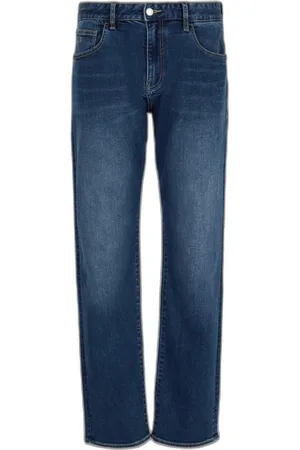 Armani Exchange Homme, Jeans, Bleu, Taille: W38 L32 Jean Bleu à Fermeture Éclair et Bouton Homme Printemps/Été