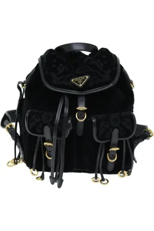 Prada Femme, Pre-owned, Noir, Taille: ONE Size Pre-owned Tissu sacs-dos