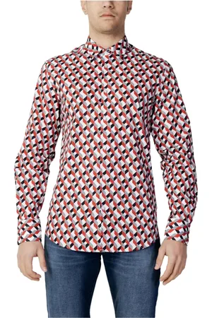 Antony Morato Homme, Chemises, Multicolore, Taille: S Chemise Rouge à Boutons et Imprimé