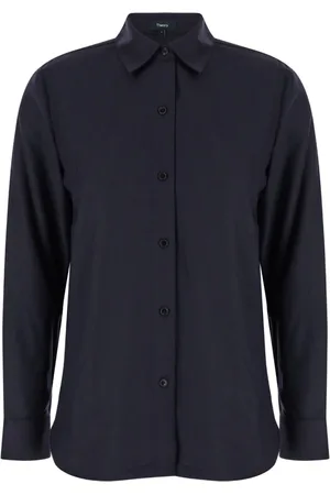 THEORY Femme, Blouses et Chemises, Bleu, Taille: 42 FR Collection de Chemises Classiques