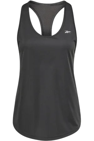 Reebok Femme, Tops, Noir, Taille: 46 FR T-shirt dentraînement dos en mesh