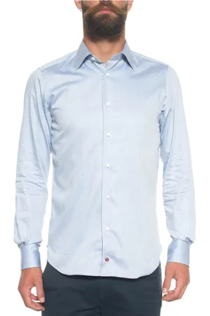 Carrel Homme, Chemises, Bleu, Taille: S Chemise à Carreaux Italienne