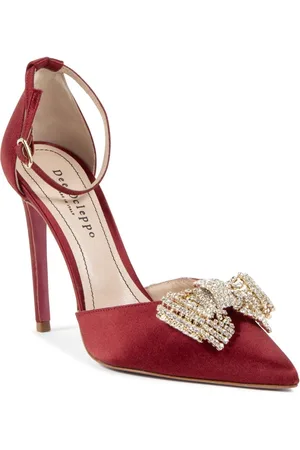 DEE OCLEPPO Femme, Chaussures, Rouge, Taille: 36 EU Cristal Pompe en Satin