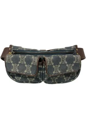 Céline Femme, Pre-owned, Bleu, Taille: ONE Size Pre-owned Denim sacs-bandouliere
