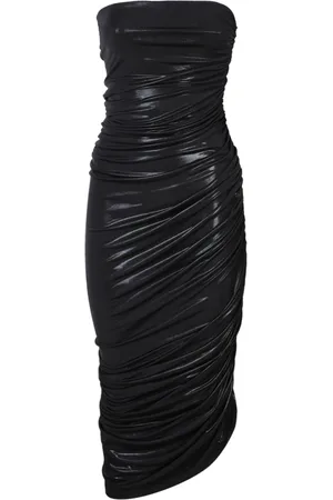 Norma Kamali Femme, Robes, Noir, Taille: 40 FR Robe Noire Asymétrique