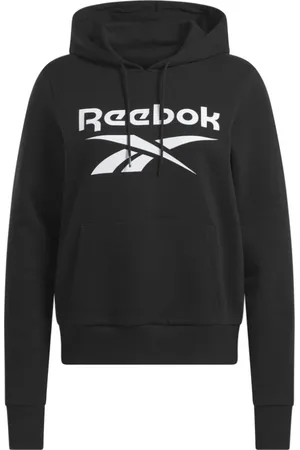 Reebok Femme, Sweatshirts et sweats à capuche, Noir, Taille: 42 FR Fleece Sweat à capuche