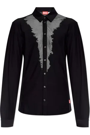Diesel Homme, Chemises, Noir, Taille: S Chemise avec logo S-Sun-Plain