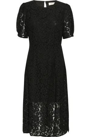 Cream Femme, Robes, Noir, Taille: 40 FR Robe en Dentelle Noire
