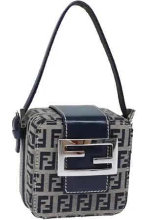 Fendi Femme, Pre-owned, Bleu, Taille: ONE Size Pre-owned Toile sacs-fendi