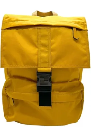 Fendi Homme, Pre-owned, Jaune, Taille: ONE Size Pre-owned Tissu sacs-dos