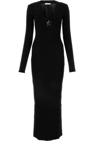 AREA Femme, Robes, Noir, Taille: 38 FR Robe Maxi Noire pour Femmes