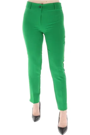SOL Femme, Pantalons, Vert, Taille: 42 FR Pantalon vert zip printemps/été