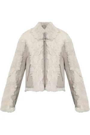Diesel Femme, Vestes, Gris, Taille: 38 FR Veste en cuir L-Aurel