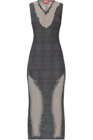Diesel Femme, Robes, Gris, Taille: 36 FR Robe à motif écossais D-Myliane