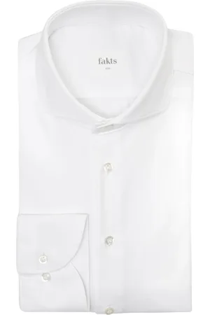 fakts Homme, Chemises, Blanc, Taille: M Slim Fit Leisure Shirt Stretch