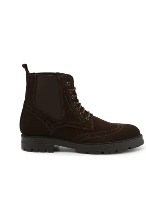 Duca Di Morrone Homme, Chaussures, Brun, Taille: 46 EU Biagio Daim Marron Bottines