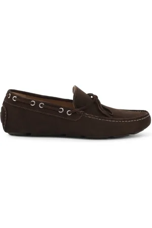 Duca Di Morrone Homme, Chaussures, Brun, Taille: 42 EU Mocassins en daim Edoardo Marron Foncé