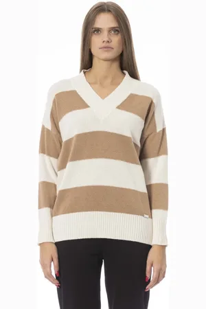 BALDININI Femme, Pulls, , Taille: 40 FR Pull à Col en V Manches Longues Tendance