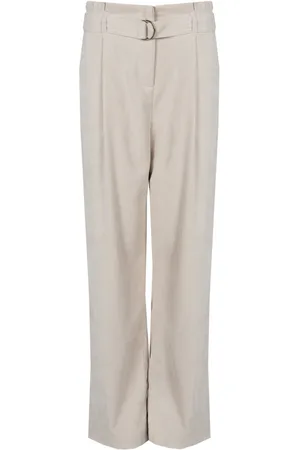 Liu Jo Femme, Pantalons, Blanc, Taille: 40 FR Pantalon Classique Taille Haute