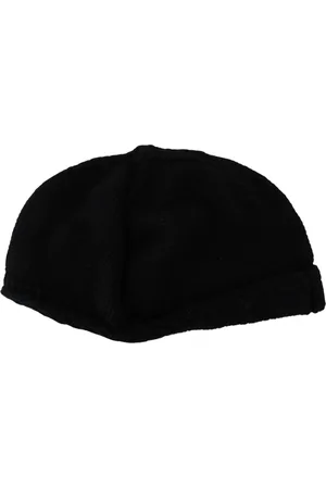 Dolce & Gabbana Femme, Accessoires, Noir, Taille: ONE Size Bonnet Beanie Tricoté Noir de Luxe