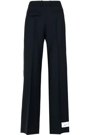 ERIKA CAVALLINI Femme, Pantalons, Bleu, Taille: 38 FR Pantalon Bleu en Laine