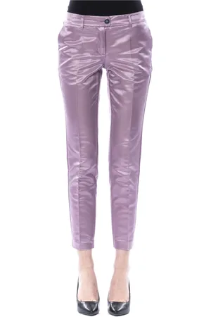 Byblos Femme, Pantalons, Violet, Taille: 40 FR Pantalon Élégant avec Bouton Personnalisé