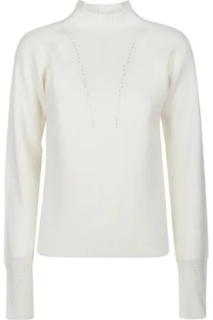 DRUMOHR Femme, Pulls, Blanc, Taille: 40 FR Pull à Col Roulé Confortable