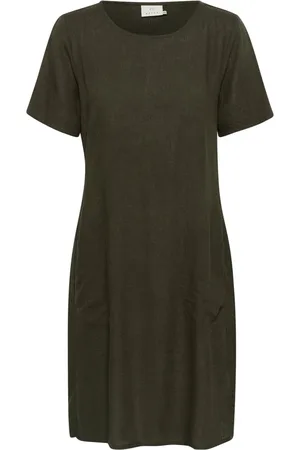 Kaffe Femme, Robes, Vert, Taille: 44 FR Forêt Nuit Robe Kamilia