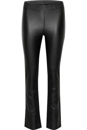 Kaffe Femme, Pantalons, Noir, Taille: 34 FR Pantalon Évasé Noir Profond Slim-Fit