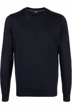 BRIONI Homme, Pulls, Bleu, Taille: L Tricots de laine de luxe Fabriqués en Italie