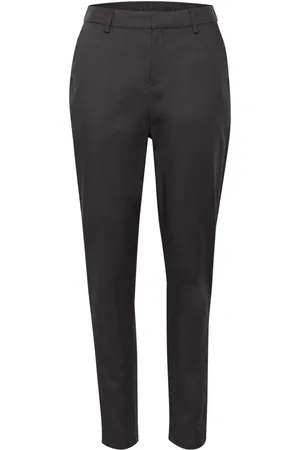 Kaffe Femme, Pantalons, Gris, Taille: 46 FR Pantalon Taille Haute Slim Fit Noir Huître