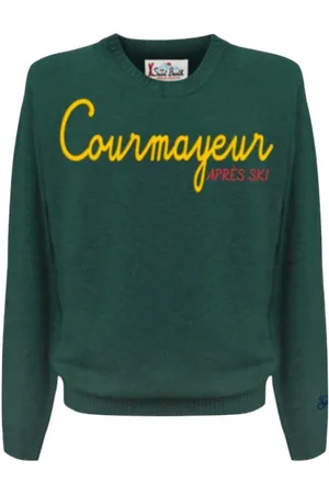 MC2 SAINT BARTH Homme, Pulls, Vert, Taille: S Pull col rond vert Courmayeur