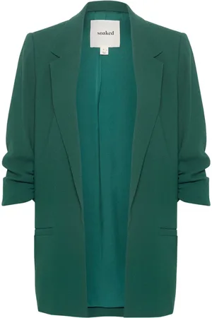 Soaked in Luxury Femme, Vestes, Vert, Taille: 44 FR Blazer Veste Forêt Tropicale
