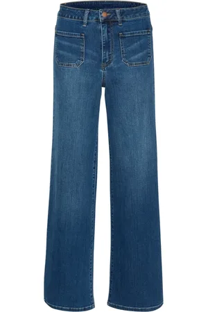 Kaffe Femme, Jeans, Bleu, Taille: 38 FR Flared Jeans Medium Washed Denim