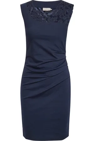 Kaffe Femme, Robes, Bleu, Taille: 40 FR Robe en Dentelle Midnight Marine