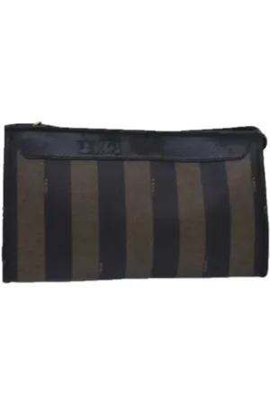 Fendi Femme, Pre-owned, Noir, Taille: ONE Size Pre-owned Toile pochettes-minaudieres
