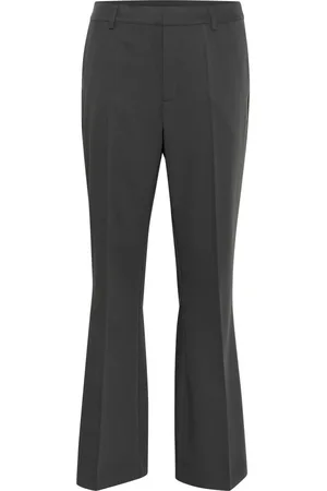 Kaffe Femme, Pantalons, Gris, Taille: 40 FR Pantalon Évasé Noir Huître Style