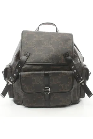 Céline Homme, Pre-owned, Noir, Taille: ONE Size Pre-owned Coated canvas sacs-celine