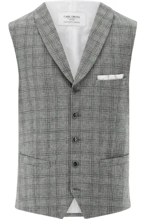 Carl Gross Homme, Costumes, Gris, Taille: M Gilets Wicklow Gris
