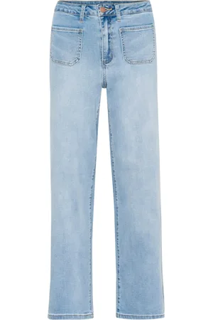 Kaffe Femme, Jeans, Bleu, Taille: 46 FR Flared Jeans Light Washed Denim