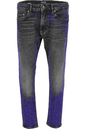 VERSACE Homme, Jeans, Bleu, Taille: W35 Pantalons Élégants pour les Amoureux de la Mode