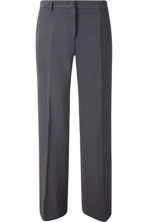 ALBERTO BIANI Femme, Pantalons, Gris, Taille: 38 FR Pantalon large avec pli pressé