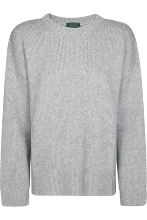 JEJIA Femme, Pulls, Gris, Taille: 38 FR Pull élégant col rond poignets