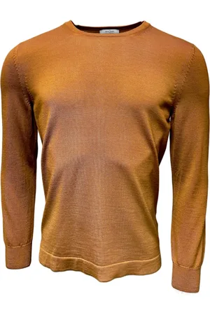 Gran Sasso Homme, Pulls, Jaune, Taille: L Pull Merino Athleisure Kurkuma Beige
