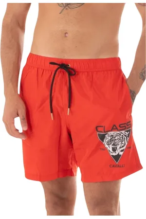 Roberto Cavalli Homme, Maillots de bain, Rouge, Taille: 2XL Costume Homme avec Logo